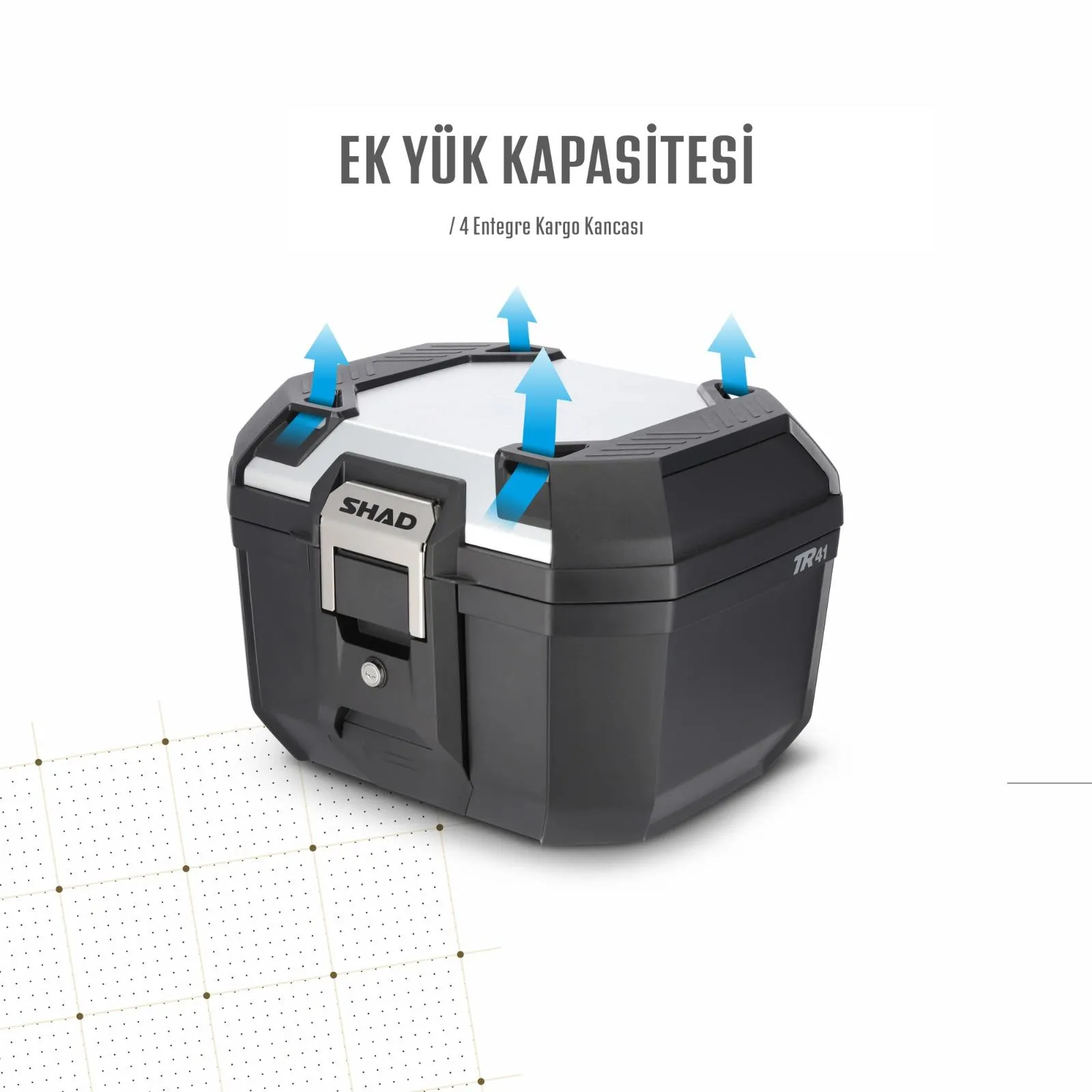 SHAD TR-41 TERRA ALİMİNYUM ARKA ÇANTA ( TOPCASE )